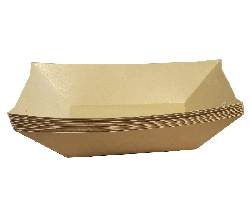 Паперова тарілка човник паперова ламінована крафт