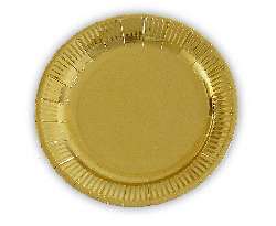 Одноразова паперова тарілка "Золото"